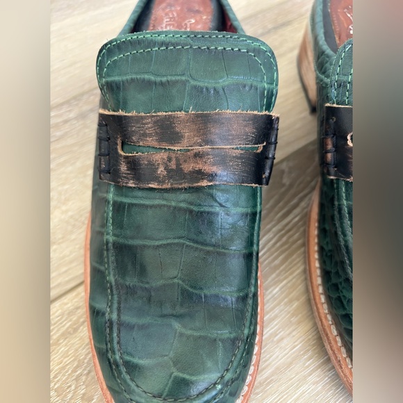 Freebird by Steven Monalisa Green and Brown Leather Mule Shoes Women’s Size 8 - Picture 4 of 14